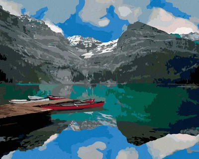 Produktbild von Zuty - Malen nach Zahlen - BOOTE AUF DEM SEE (DENNIS FRATES), 40x50 cm, mit Keilrahmen (bereits gespannt)