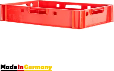 Produktbild von Fleischkiste E1 Fleischkiste Rot Fleischerkiste E1 Fleischkisten E1 Kiste E1 Fleischkiste Eurobox E1 Lebensmittelecht 60 x 40 Metzgerkiste E1 Auswahl Kingpower, Anzahl:1