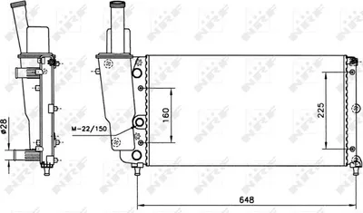 Produktbild von NRF Kühler, Motorkühlung  58072
