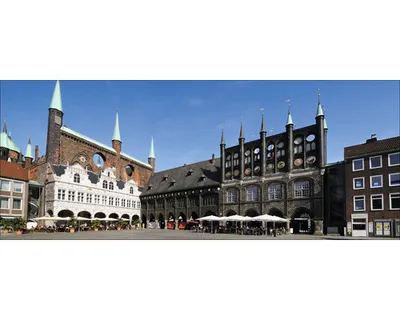 Produktbild von Glasbild Lübeck Rathaus III 80x30 cm