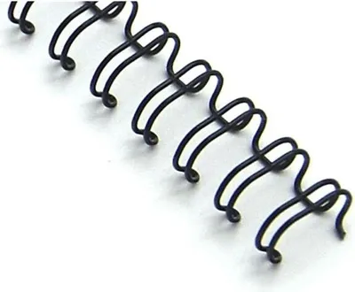 Obrázok produktu pre Drôtené chrbty 1/4" - 6,4 mm, 3:1, čierne, 100 ks