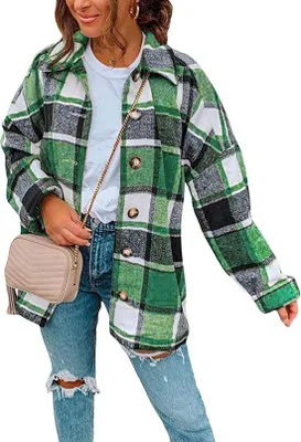 Produktbild von Famanu Oversized Flanellhemd mit Karomuster - Langarm