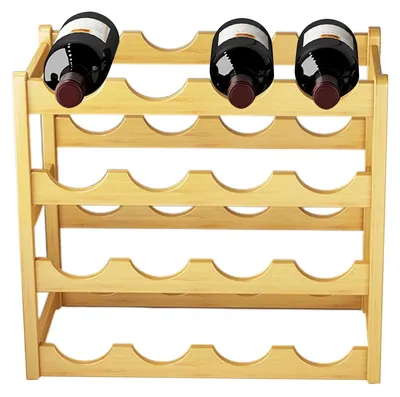 Produktbild von Holz-Weinkühler für 20 Flaschen mit 4-stöckigem Design