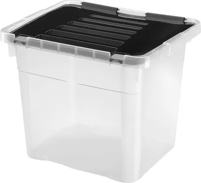 Produktbild von Heidrun 654, Universalbehälter, 36 l, Schwarz, Transparent, Rechteckig, 430 mm, 350 mm
