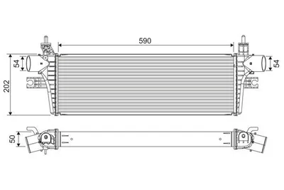 Produktbild von VALEO 822918 Ladeluftkühler LLK für TOYOTA HILUX Pick-up (GUN1) Turbo Intercooler