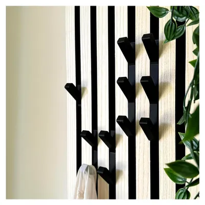 Produktbild von Click-System Garderobenhaken [PRIMO] für Akustikpaneele - ohne Bohren - Haken - Garderobe - 3D Druck - Design - Kleiderhaken - Flur (Einer Haken, 3)