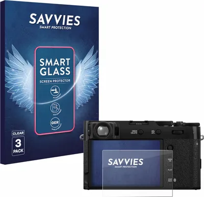 Produktbild von 3x Savvies Schutzglas Folie für Fujifilm X100VI 9H Panzer Schutzfolie Glas Displayschutz klar transparent