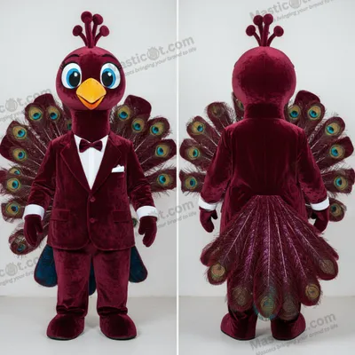 Produktbild von Karmesinroter MASTICOT Samt-Pfauen-Maskottchen