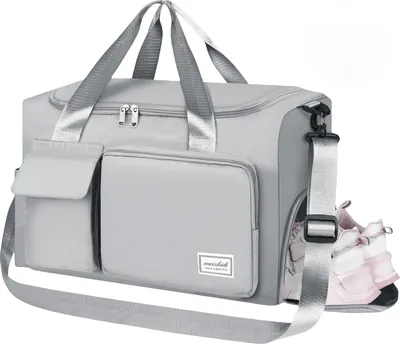 Produktbild von INF Reisetasche Sporttasche mit Schuh- und Nassklamottenfach wasserdicht Grau