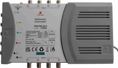 Produktbild von TRIAX Einzel-Multischalter, 5/8, mit Netzteil, 1 Stk.