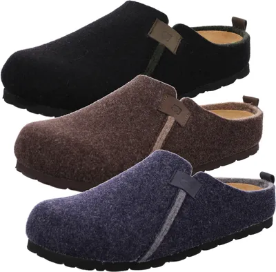 Produktbild von Rohde Herren Hausschuhe Pantoffeln Softfilz Napoli-H 6904, Größe:43 EU, Farbe:Schwarz