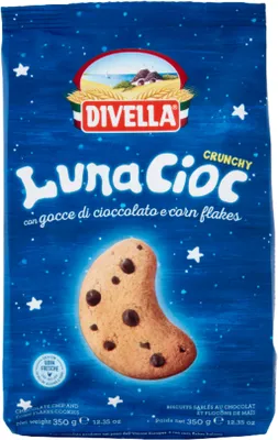 Image de Biscuits aux pépites de chocolat Luna Cioc 350 g - Divella