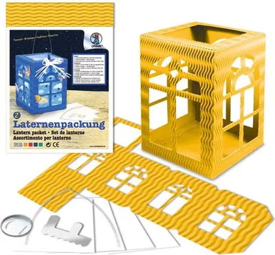 Produktbild von Laternenpackung 13,5x18cm Fenster sonnengelb