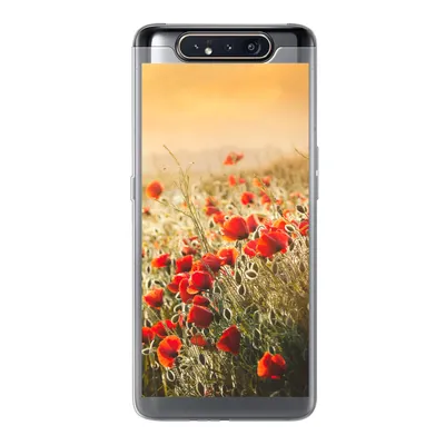 Produktbild von MuchoWow® Handyhülle Schutzhülle Hülle für Samsung Galaxy A80 Sonnenstrahlen über einem Mohnblumenstrauß Silikon Softcase Handy Hülle - Schutzdeckel