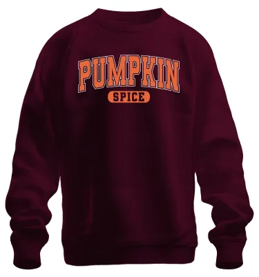 Productafbeelding van Pompoenkruiden, herfst, Halloween, pompoenlatte, koffie, uni sweatshirt, trui, bordeauxrood, XXL