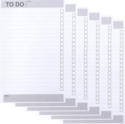 Produktbild von Belle Vous 6er Pack Tagesplaner Block mit To Do Liste To Do Block - 60 Tage/Seiten Checklisten Notiz Block mit Undatierten Seiten - Organisationsblock