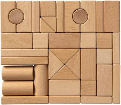 Immagine prodotto di Van Dijk Toys blocchi di legno in faggio - 44 pezzi