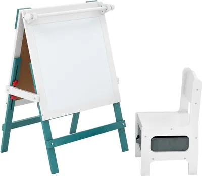 Obrázok produktu pre Nastaviteľný detský stojan s tabuľou a bielou tabuľou