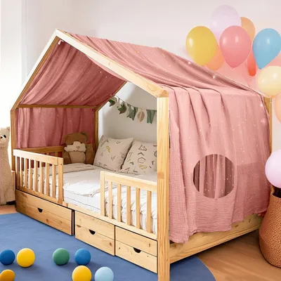 Immagine prodotto di Copripiumino in cotone al 100%, realizzato a mano, adatto a bambine e bambini, dimensioni 132 x 320 cm