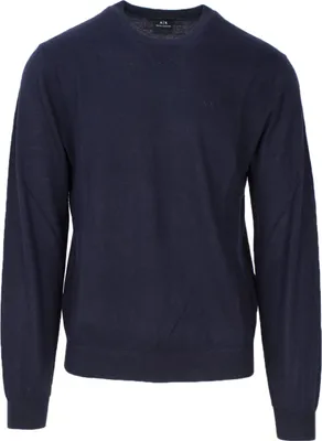 Obrázek produktu pro ARMANI EXCHANGE Svetr pánský vlněný modrý GR36133 - Velikost: L