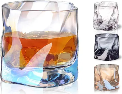 Produktbild von Transparenter, glitzernder Glasbecher für Whisky, Cocktails, Wodka, Wein und Bier. Kreativer Espressobecher, Kaffeebecher, Milchteebecher.