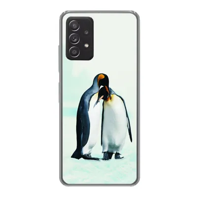 Produktbild von MuchoWow® Handyhülle Schutzhülle Hülle für Samsung galaxy a73 Pinguine - Schnee - Familie Silikon Softcase Handy Hülle - Handyhülle