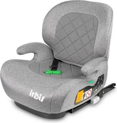 Caretero Irbis i-Size Sitzerhöhung, Grau meliert, für Kinder von 125–150 cm