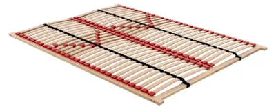 Produktbild von Bettgestell aus Birkensperrholz, 200x120 cm, Härtegrad, 56 Elastikleisten, maximale Belastung 200 kg