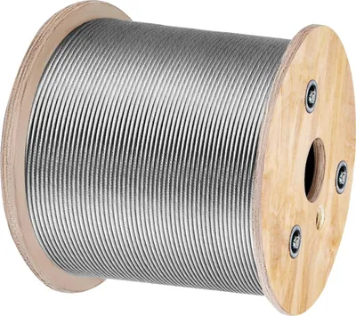 Zdjęcie produktu dla Stalowy kabel lotniczy 4,8 mm 7x19 152 m T304, linka wciągarki