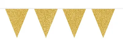 Produktbild von Wimpelkette glitzer gold