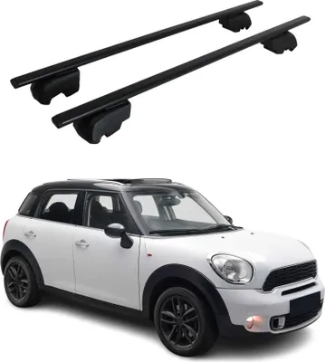 Image de Barres de toit Transversales pour Mini Countryman 2010-2016 Fer Noir ABE