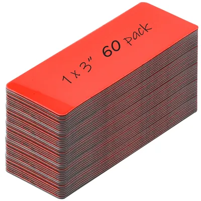 Productafbeelding van Herbruikbare Magnetische Strips 60 Stuks Rood voor Organisatie