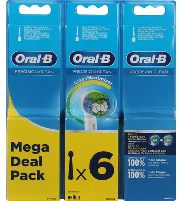 Produktbild von Oral-B Precision Clean 80339528, 6 Stück(e), Weiß, CleanMaximiser, Deutschland, Oral-B, 32,7 g