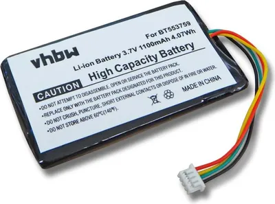 Produktbild von vhbw Akku kompatibel mit Typhoon MyGuide 3100 GPS Navigation Navi (1100 mAh, 3,7 V, Li-Ion)