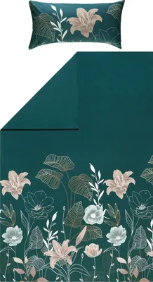 Produktbild von REDBEST Wendebettwäsche grün 1x 155x220 cm + 1x 40x80 cm
