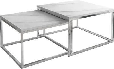 Produktbild von Couchtisch YOSHI 2in1 LEVANTO Chromgestell 36x42 cm