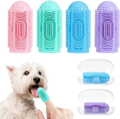 Produktbild von HundezahnbüRste Hunde ZahnbüRste FingerzahnbüRste Hund Hund ZahnbüRste Katzen ZahnbüRste HundezahnbüRste Fingerling ZahnbüRste für Hunde HundezahnbüRste für Hunde Cat Dog Toothbrush