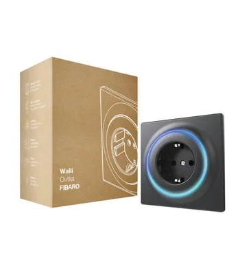 Produktbild von Fibaro Walli Outlet type F FGWOF-011-8 anthrazit (FGWOF-011-8)