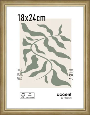 Produktbild von accent by nielsen Holz Bilderrahmen Ascot, 18x24 cm, Gold