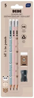 Produktbild von Stiftset mit Radiergummi + Spitzer und Radiergummi BEBE FriendsGirls - Interdruk
