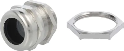 Produktbild von LAPP Verschraubung EMV mit Gegenmutter M40x1,5 Messing (CuZn) vernickelt Gewindelänge 9,0mm - 1 Stück