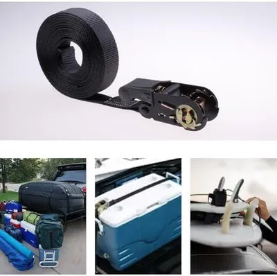 Produktbild von Ratschengurte zur Sicherung von Lasten, Zurrgurte für Anhänger und Motorräder (Länge 8 m), Zugkraft 800 kg, Tragkraft 400 kg