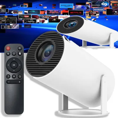 Produktbild von Android Projektor Tv 4K Wifi Drehbar Tragbar - Smart Projektor Und Lautsprecher