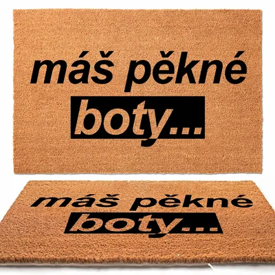 Produktbild von TabPrint Kokos-Fußmatte Tür 40x60cm Tschechischer Humor