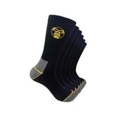 Produktbild von Gorilla® 6 Paar Arbeitssocken WORK Verstärkte Ferse und Zehen Gepolstert Feuchtigkeitsableitend Atmungsaktiv Herren Crew Socken