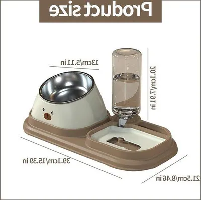Produktbild von Futter- und Wassernapfset 3-in-1 mit rutschfestem Pad - Bär