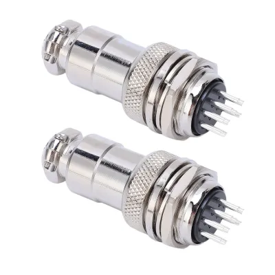 Image de 2 connecteurs aéronautiques en alliage de zinc, fiche et prise, 20 mm, pour courant alternatif et continu, 250 V