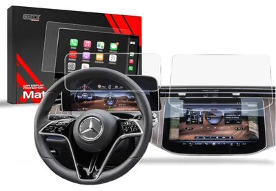 Produktbild von Matte Autodisplayfolie 2in1 für Mercedes E-Klasse W214 Widescreen (2023-2025), Grizz Protector