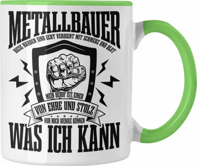 Produktbild von Trendation - Schweißen Tasse Geschenk Schmied Schweißer Geschenkidee Spruch Metallbauer (Grün)