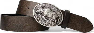 Produktbild von FRONHOFER Trachtengürtel mit Trachtengürtelschnalle Wildsau in Silber